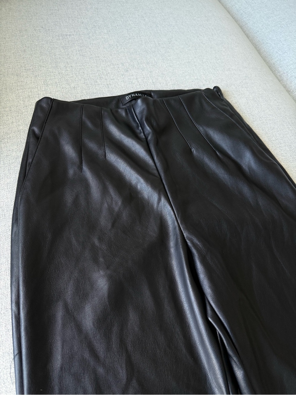 Dynamite Black Faux Leather Pants - Picture 3 of 3